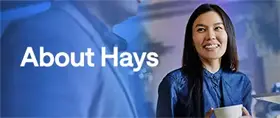 Smiling woman holding a cup, symbolizing About Hays company introduction